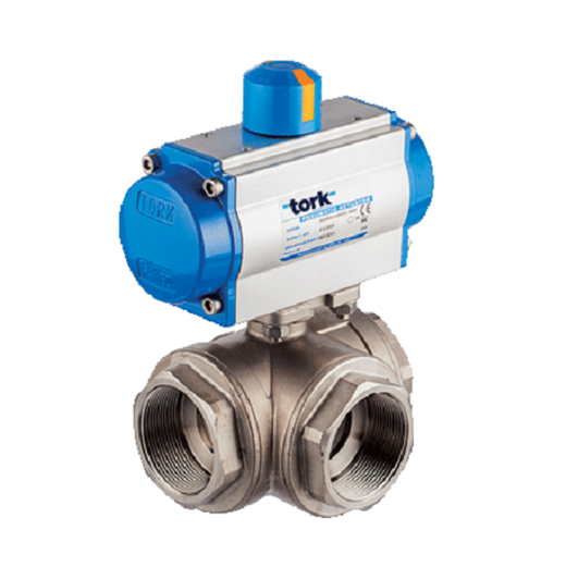 Tork Pav 904.40 da Çift Etkili Pnömatik Aktüatörlü Küresel Vana (çap:1 1/2'') www.iskair.com