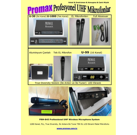 Promax Telsiz Mikrofonlar